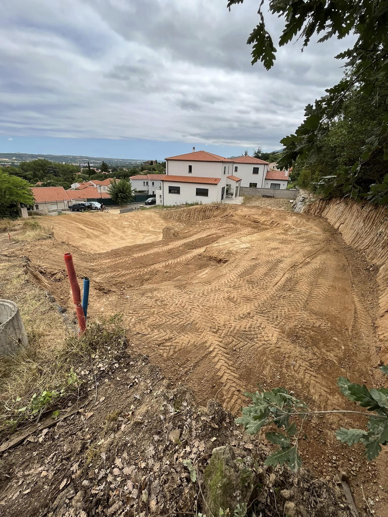 Terrassement de 1000m3 pour une habitation individuelle à Céret