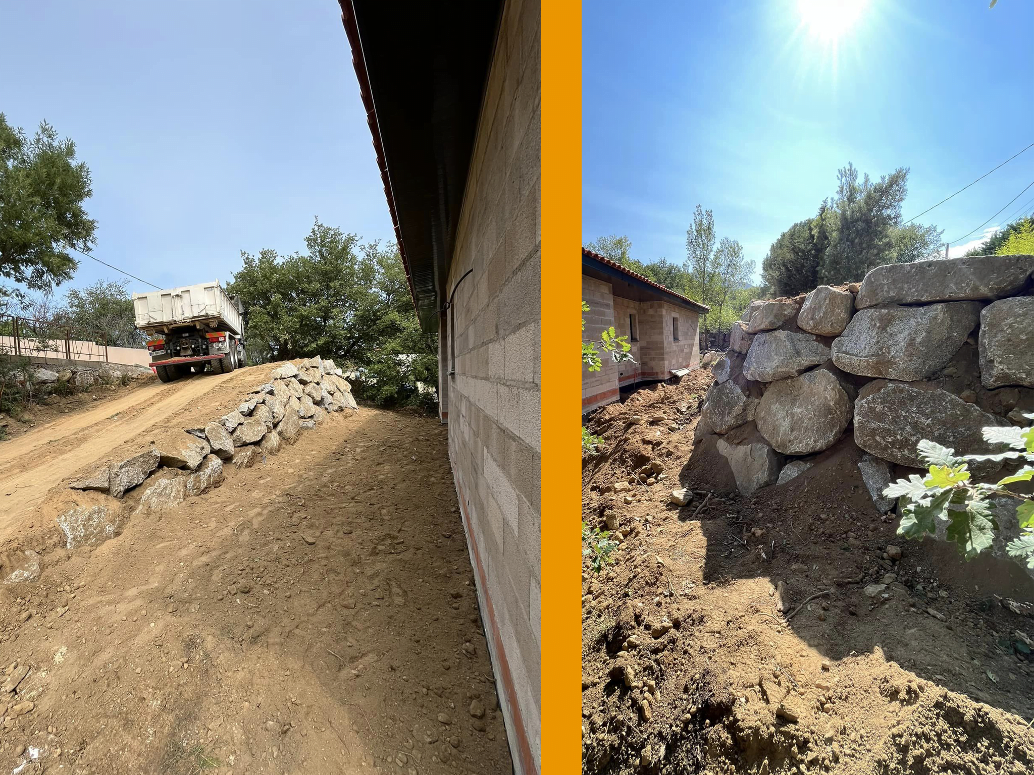 Enrochement d’une rampe d’accès à Villelongue dels Monts
