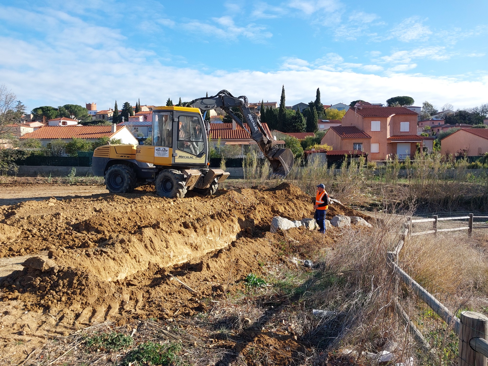 Terrassement pour la mairie de Banyuls dels Aspres