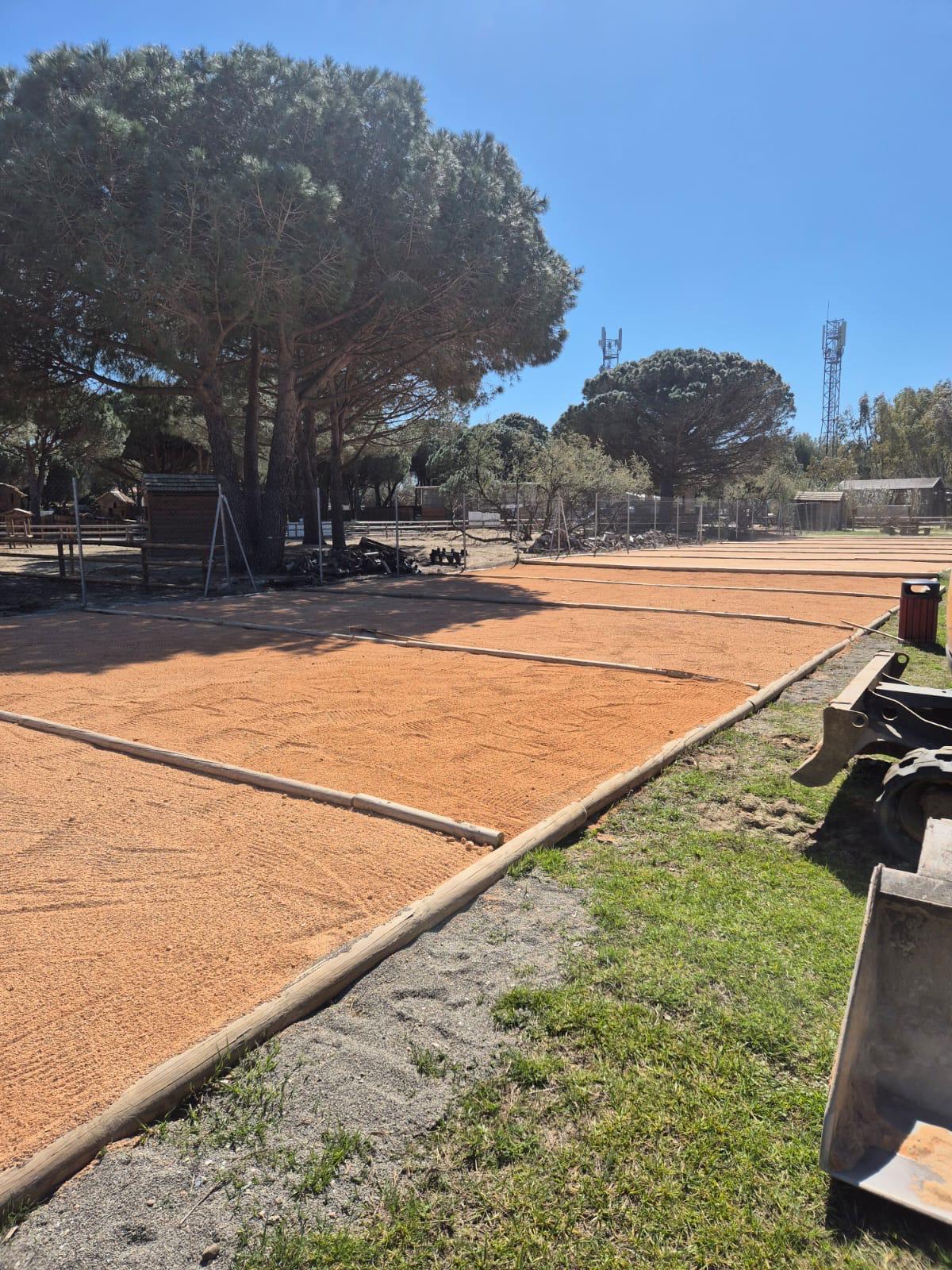 Réalisation d'un terrain de pétanque au Barcarès