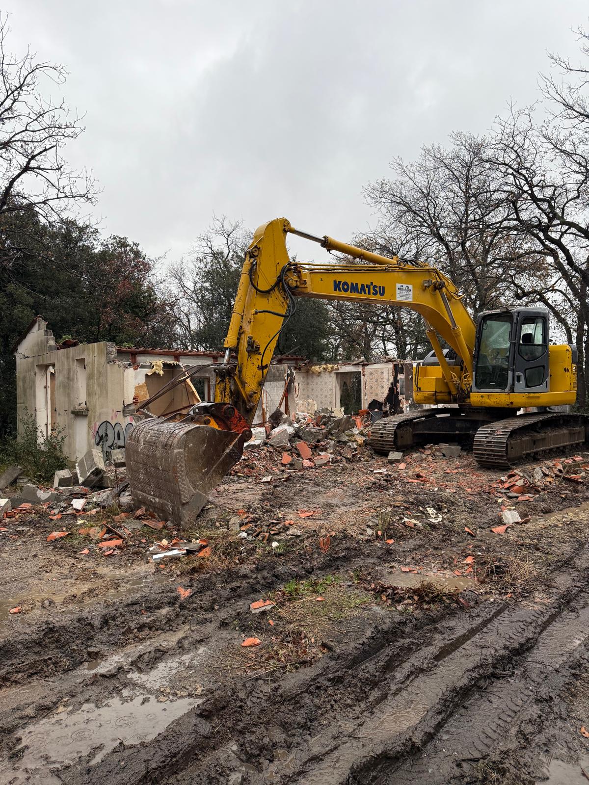 Démolition d’une maison sur Laroque des Alberes