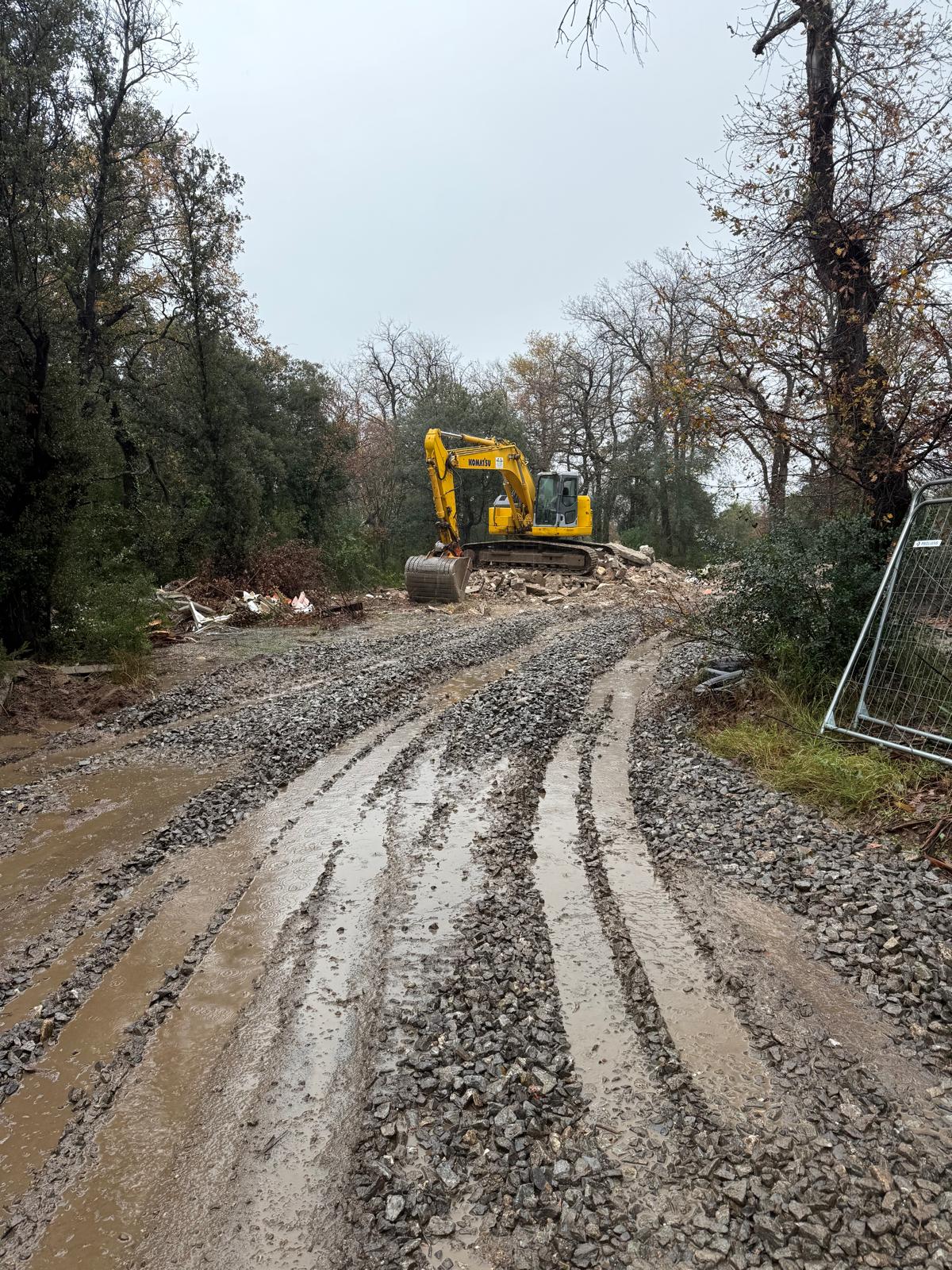 Démolition d’une maison sur Laroque des Alberes